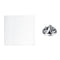 Square glossy silver brooch
