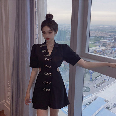 Vestido ejecutivo con cuello de moño slim