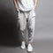 Pantalones Casuales de Doble Capa con Efecto Arrugado y Corte Acampanado