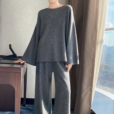 Conjunto de Dos Piezas: Suéter Cuello Alto Elegante con Pantalón Grueso - Image 11