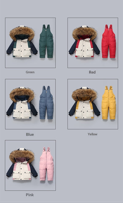 Conjunto Térmico Acolchado para Niños: Chaqueta y Pantalón Peto - Image 11