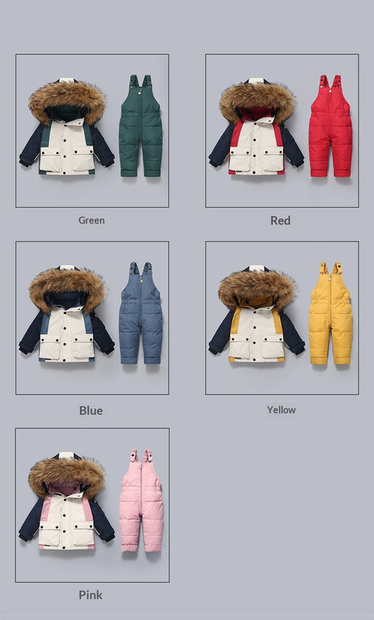 Conjunto Térmico Acolchado para Niños: Chaqueta y Pantalón Peto - Image 11