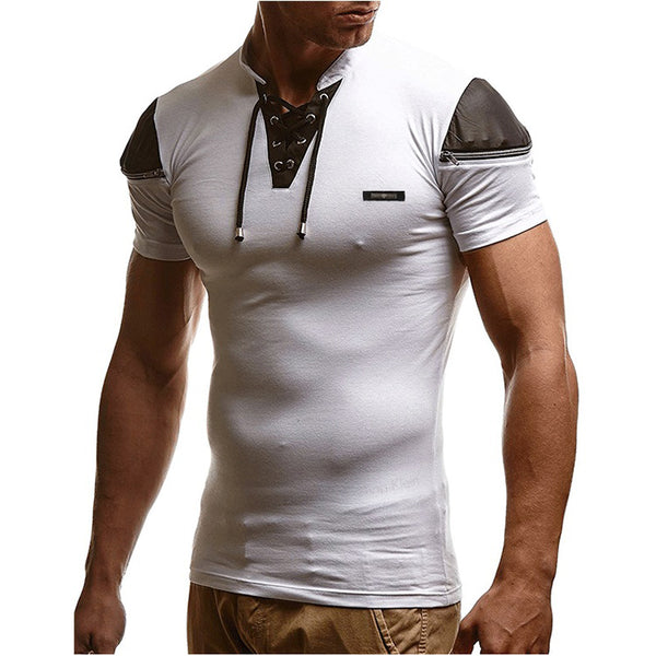 Playera Slim-Fit con Bloques de Color