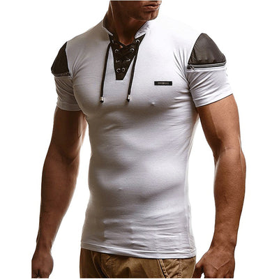 Playera Slim-Fit con Bloques de Color