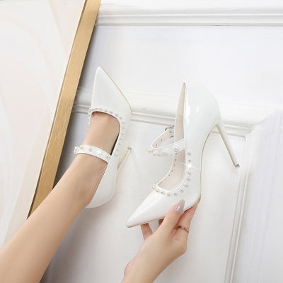 Tacones Stiletto Puntiagudos de 12cm con Perlas - Zapatos de Lujo - Image 6