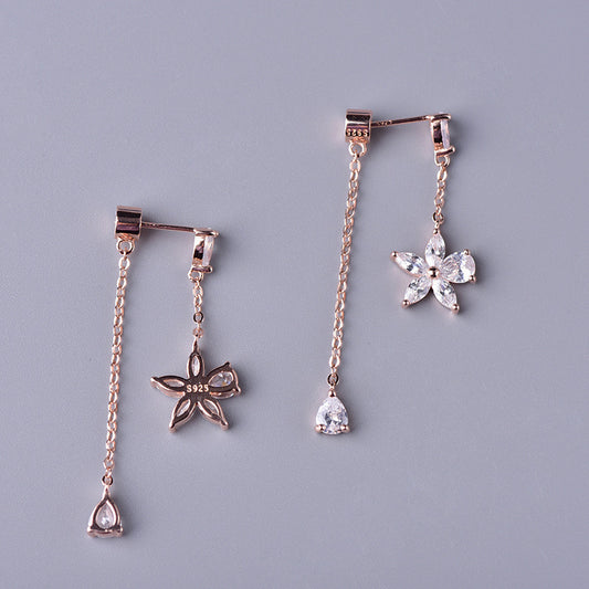 Aretes de Plata Esterlina 925 con Borla Floral - Image 2
