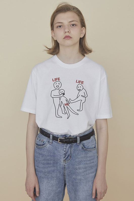 Playera Holgada Estampada para Mujer - Top de Verano Negro Manga Corta - Image 6