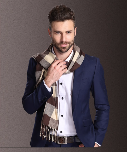 Bufanda Escocesa para Hombre Invierno Cálida Estilo Europa - Image 57