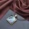 Glow in the Dark Pyramid Necklace Pendant Azul Rojo