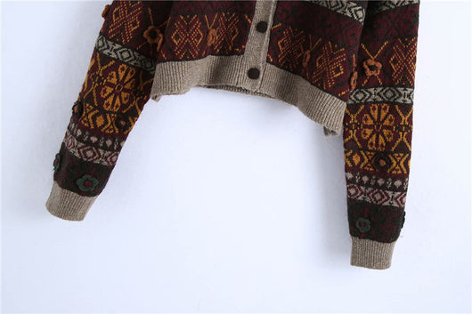 Cardigan Entallado de Punto Fino para Mujer - Cuello en V, Manga Larga, Abrigo Cálido Europeo - Image 5