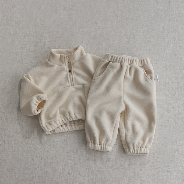 Traje Deportivo Infantil de Cuello Alto Reversible en Terciopelo