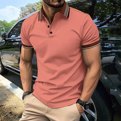 Polo Ejecutivo Bicolor de Manga Corta para Hombre - Image 9