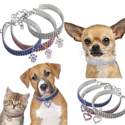 Collar Elástico de Cristal para Mascotas