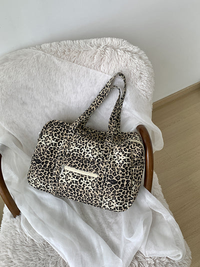Bolsa de Hombro Estampado Leopardo en Lona para Mujer - Image 29