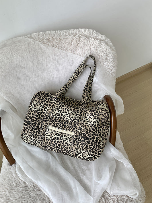 Bolsa de Hombro Estampado Leopardo en Lona para Mujer - Image 29