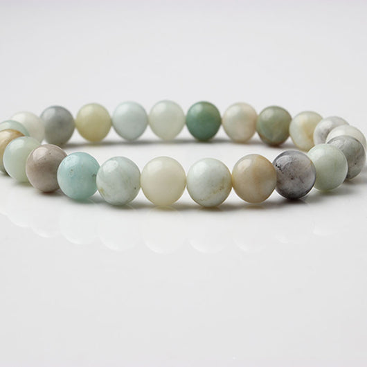Pulsera de Energía Curativa Natural Extensible Pulida para Hombre - Image 2