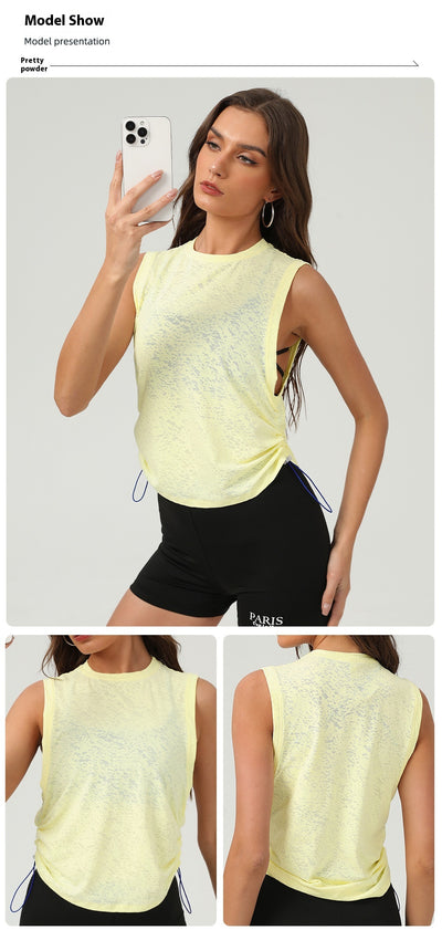 Blusa Deportiva Sin Mangas Jacquard para Mujer - Transpirable - Image 10