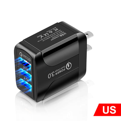 Cargador Rápido Triple USB con LED Azul - Image 12