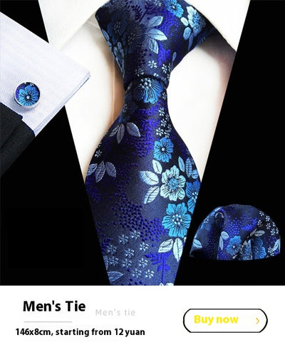 Set de Corbata Paisley con Clip y Caja de Regalo - Corbata Negra Elegante para Negocios - Image 28