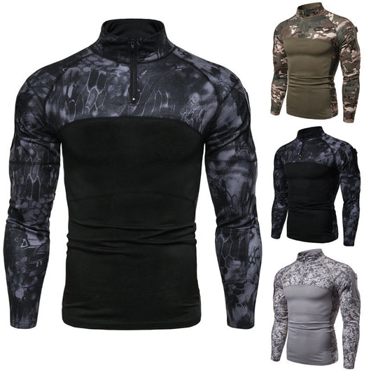 Playera de Camuflaje con Panel y Cierre - Image 3