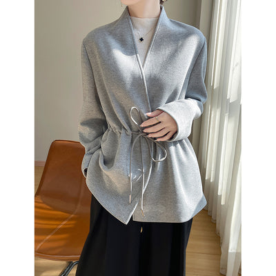 Saco Tejido V-Neck en Acetato Cashmere - Corte Slim Elegante - Image 3