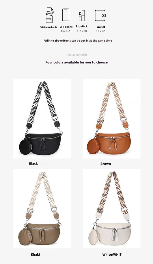 Bolso Crossbody de Cuero Genuino para Mujer - Bolsa de Cintura Elegante y Versátil - Image 10
