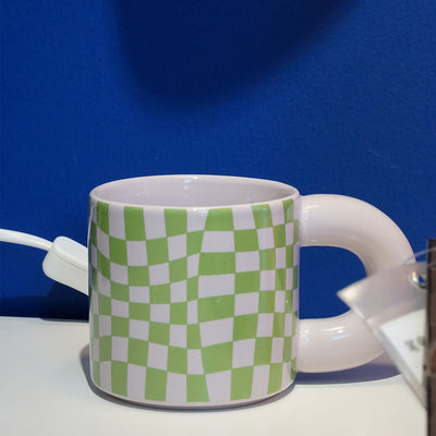 Taza de Cerámica Retro Cuadros Leche Fufu - Regalo Perfecto - Image 3