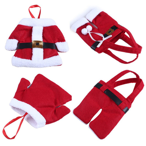 Juego de Cubiertos Navideños con Bolsa Decorativa