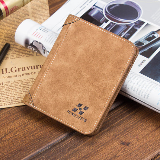 Billetera Delgada de Cuero Nobuk para Hombre - Estilo Casual - Image 17