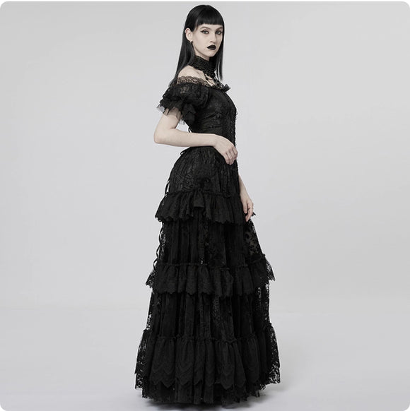 Vestido Maxi de Encaje Texturizado Victoria