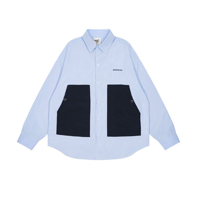 Camisa Suelta de Rayas Verticales y Manga Larga para Hombre - Image 10