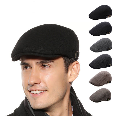 Boina de Lana para Hombre - Abrigo Otoño e Invierno