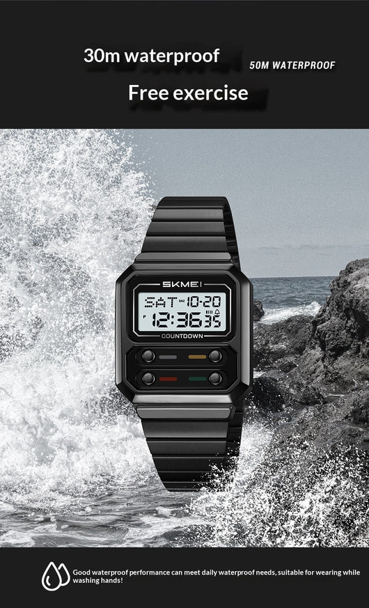 Reloj Digital Retro Multifuncional Resistente al Agua - Image 18