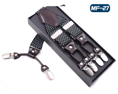 Tirantes Elásticos Multicolor con 6 Clips para Hombre - Image 21
