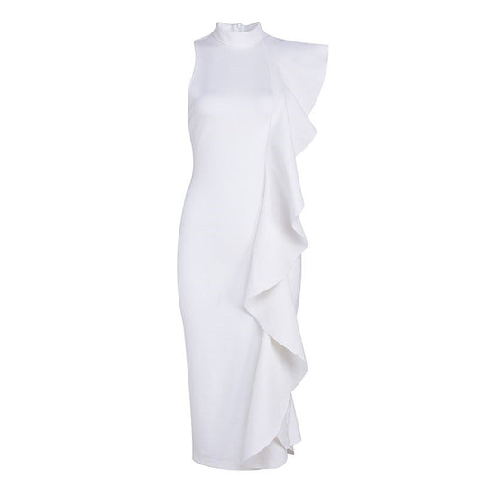 Vestido sin mangas con volantes y costuras decorativas - Image 15