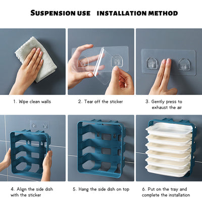 Repisa Flotante de Cocina Montada en Pared - Organizador Multifuncional - Image 7