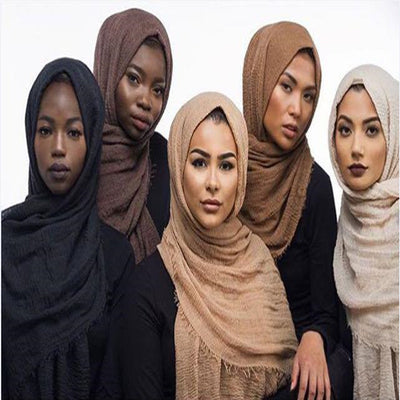 Pashmina de Algodón Suave con Flecos - Pañuelo Versátil para Mujer