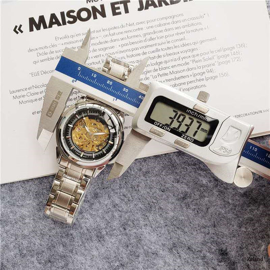 Reloj Mecánico Hueco de Acero Inoxidable para Hombre - Image 3