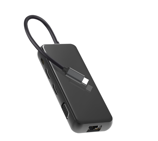 Tarjeta Adaptadora 9 en 1 HDMI Dual + VGA + Red Gigabit - Image 3