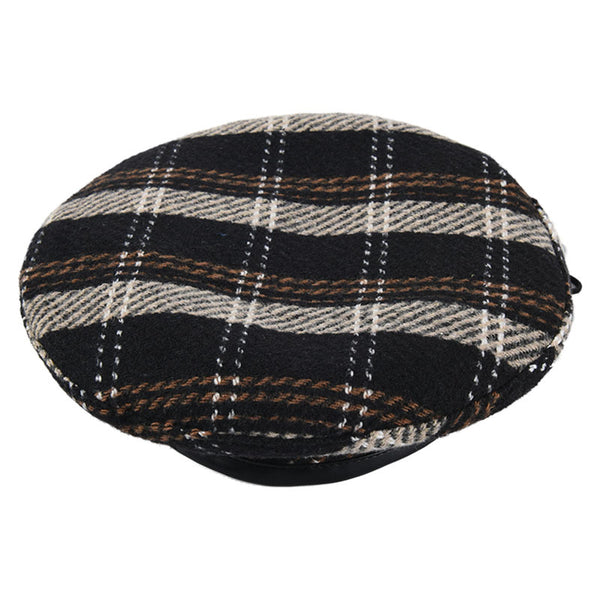 Boina Cuadriculada Retro Japonesa para Mujer - Image 2