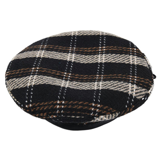 Boina Cuadriculada Retro Japonesa para Mujer - Image 2