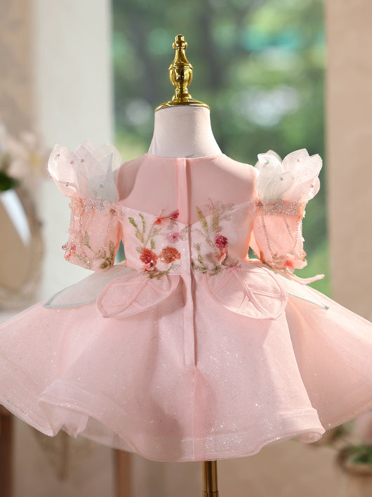 Vestido de Princesa Lujo Asequible para Fiestas de Cumpleaños Infantiles - Image 6