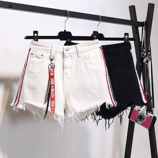 Shorts de Mezclilla Cintura Alta Talla Grande XL - Pantalones Cortos Holgados para Verano