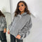 Suéter Hoodie Suelto de Felpa Unicolor con Capucha