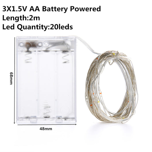 Luces LED Navideñas Exteriores - Guirnalda 2m/5m/10m Recargable USB - Image 8