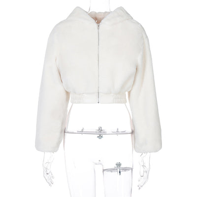 Abrigo Largo de Terciopelo con Capucha Forrada en Piel - Chaqueta Térmica para Invierno - Image 6