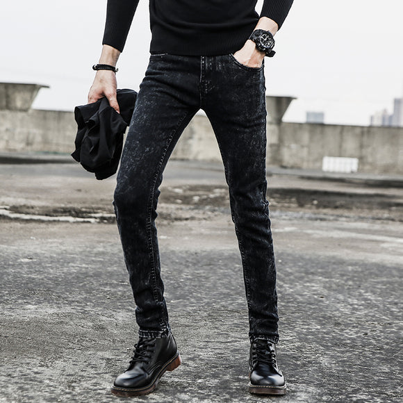 Pantalón Negro Slim Fit Casual de Largo Completo