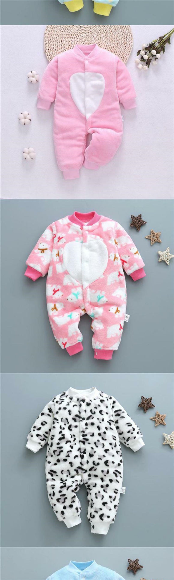 Pijamas enterizos para recién nacidos