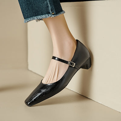 Zapatos Mujer Punta Cuadrada con Tacón de 3cm - Image 3