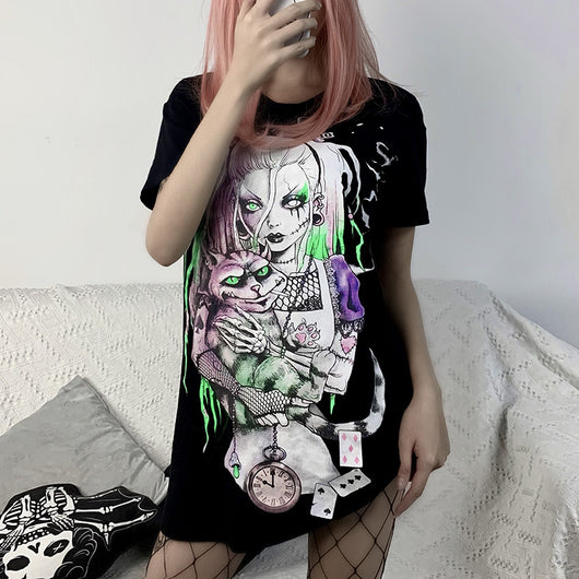 Camiseta Estampada Básica para Estudiantes - Manga Corta Mujer - Image 11